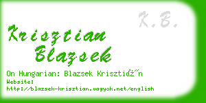 krisztian blazsek business card